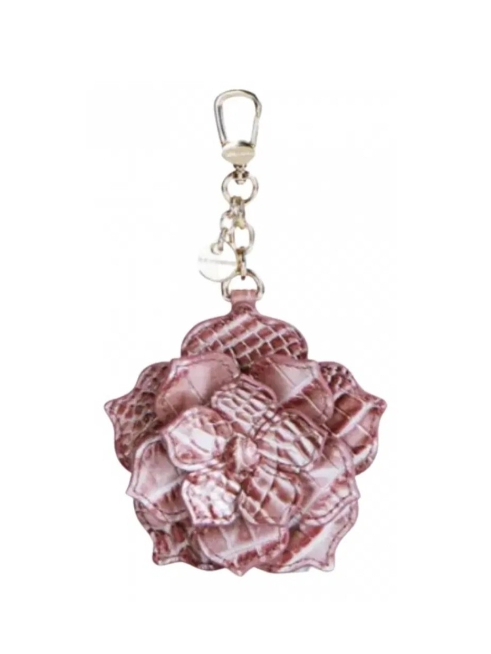 💕▪️Brahmin▪️ Pink Icing Magnolia Genuine Leather Key Bag Charm
